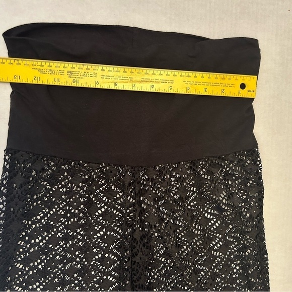 Bongo black swimwear cover up pants w/ thick elastic foldable waistband Sz-M. L2 - Picture 7 of 10